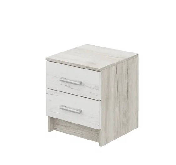 Тумба прикроватная "Гармония" (ТБ 601 Дуб крафт серый/Дуб крафт белый 400*450*408)